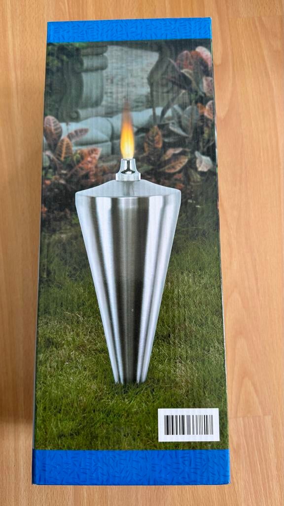 RVS Tuinfakkel - 32 cm hoog, Ø 12 cm, Ophalen of Verzenden, Nieuw