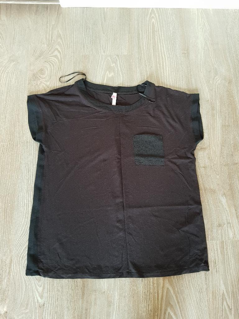 Dames T shirt  Miss Etam, Maat 38/40 (M), Zwart, Ophalen of Verzenden, Zo goed als nieuw