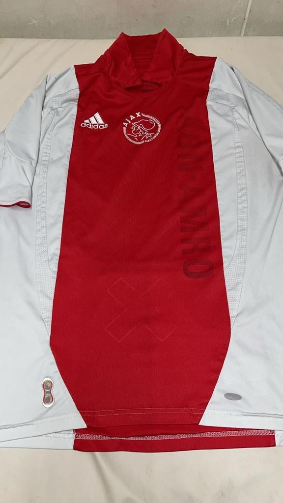 Ajax Thuisshirt Rood/Wit - Klassiek Voetbalshirt, Maat L, Ophalen of Verzenden, Gebruikt, Shirt