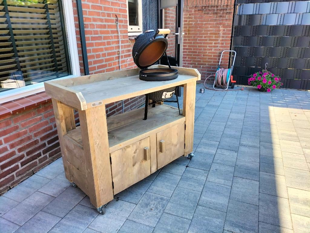 Bbq tafels van steigerhout, Tuin en Terras, Buitenkeukens, Verzenden, Nieuw, Houtskool, Vrijstaand