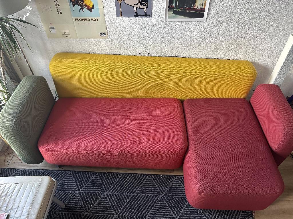 Lensvelt New Balance Sofa chaise longue by "Fabio Novembre", Ophalen, 100 tot 125 cm, Overige materialen, Driepersoons