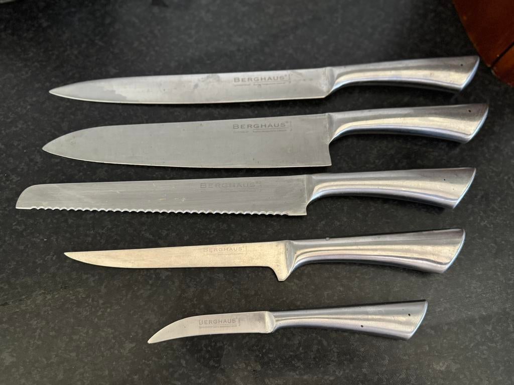 Messenset messenblok berghaus, Ophalen of Verzenden, Rvs of Chroom