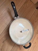 Wokpan / hapjespan met antiaanbaklaag en deksel, Ophalen of Verzenden, Zo goed als nieuw