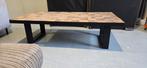 Salontafel Towerliving met stalen frame en mangohout, Ophalen, Overige materialen, Gebruikt, 50 tot 100 cm