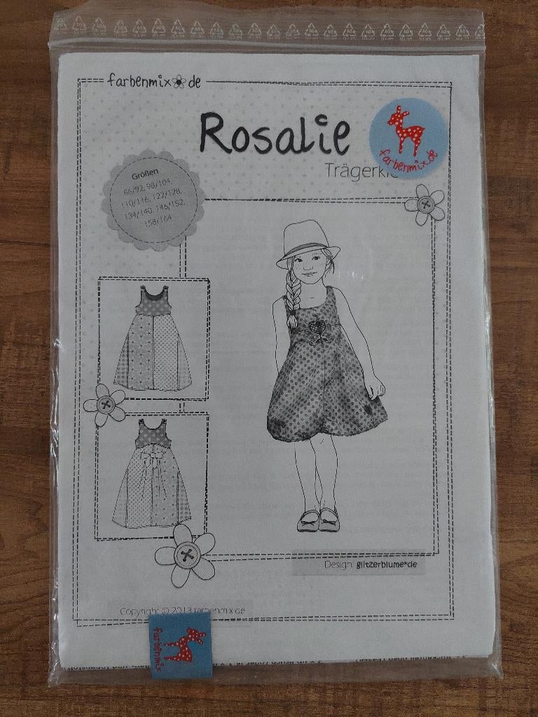 Meisjes naaipatroon Farbenmix Rosalie overgooier jurkje, Hobby en Vrije tijd, Kledingpatronen, Overige merken, Overige typen, Kind