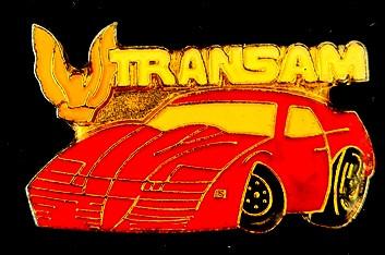 Transam Pontiac pin- rood-geel, Verzenden, Nieuw, Transport, Speldje of Pin