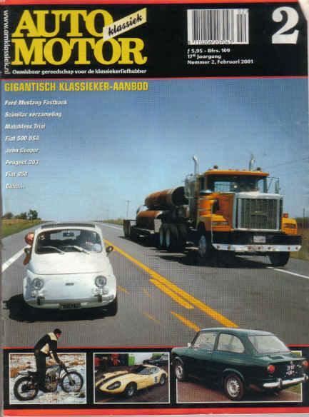 AMK 2 2001 : Fiat 500 - Ford Mustang Fastback - Peugeot 203, Boeken, Auto's | Folders en Tijdschriften, Gelezen, Algemeen, Ophalen of Verzenden