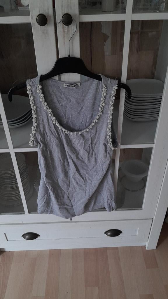 Vinceotto hemdje met parels - Maat L/XL, Vinceotto, Maat 42/44 (L), Ophalen of Verzenden, Zonder mouw