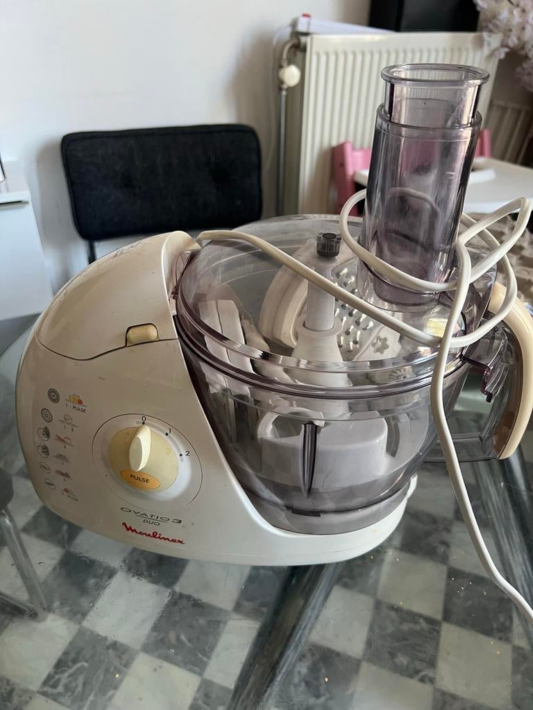 Moulinex Ovatio 3 Duo Keukenmachine - Gebruikt, Gebruikt, 3 snelheden of meer, Ophalen of Verzenden, 2 tot 3 liter