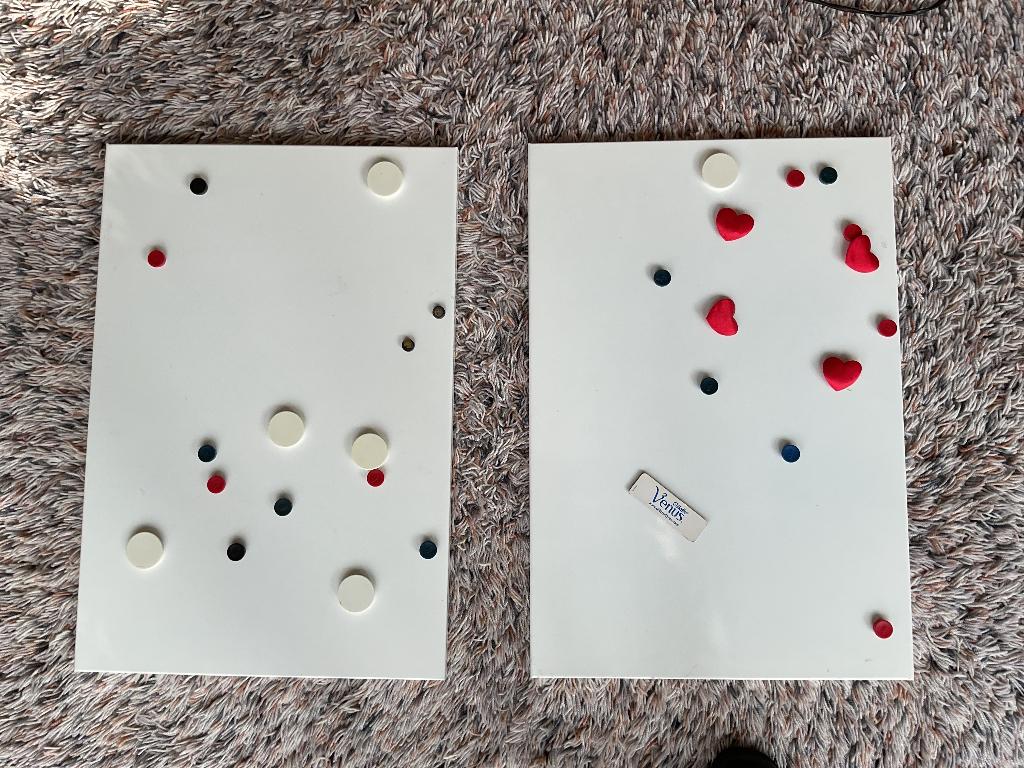 2 magneetborden 40*58 cm, Ophalen, Gebruikt, Magneetbord