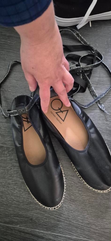 OA non-fashion ballerina's maat 41, OA non-fashion, Zwart, Zo goed als nieuw, Ballerina's