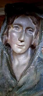 Antieke buste van Maria - Gipsen beeld, Ophalen of Verzenden