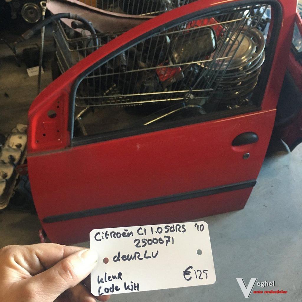 Citroen C1    1.0  2010 Wagennr 2500071  Portier Linksvoor K, Auto-onderdelen, Carrosserie en Plaatwerk, Ophalen, Gebruikt, -