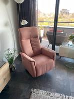 Comfortabele terracotta stoffen relaxstoel - handmatig, Ophalen, Gebruikt, Overige kleuren, Eén