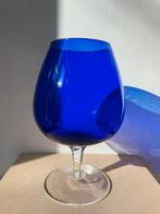 Murano Vaas Blauw Glas op Gedraaide Voet Vintage, Ophalen