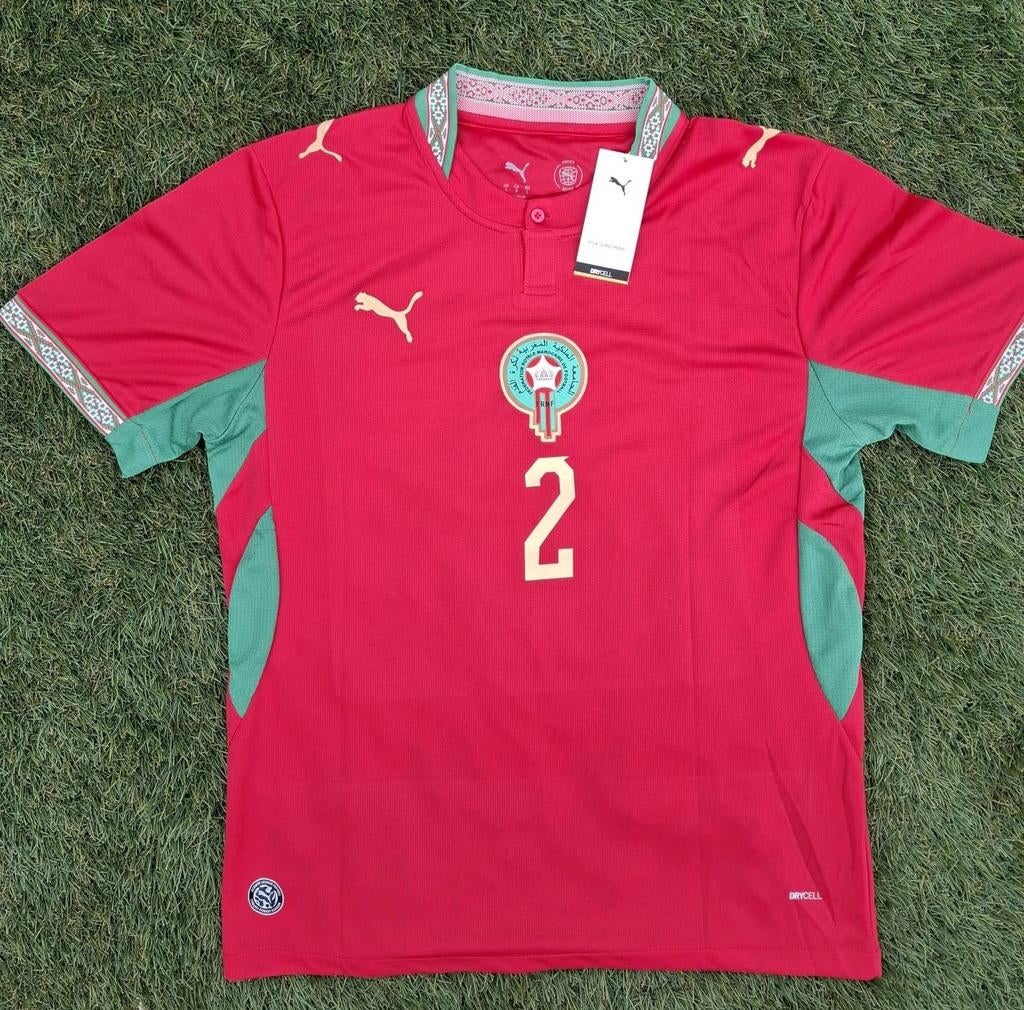 Marokko shirt WK 2026 | Hakimi #2 maat L, Ophalen of Verzenden, Zo goed als nieuw, Buitenlandse clubs, Shirt