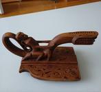 Toba Batak Sumatra Indonesisch houten beeld op deksel, Ophalen of Verzenden