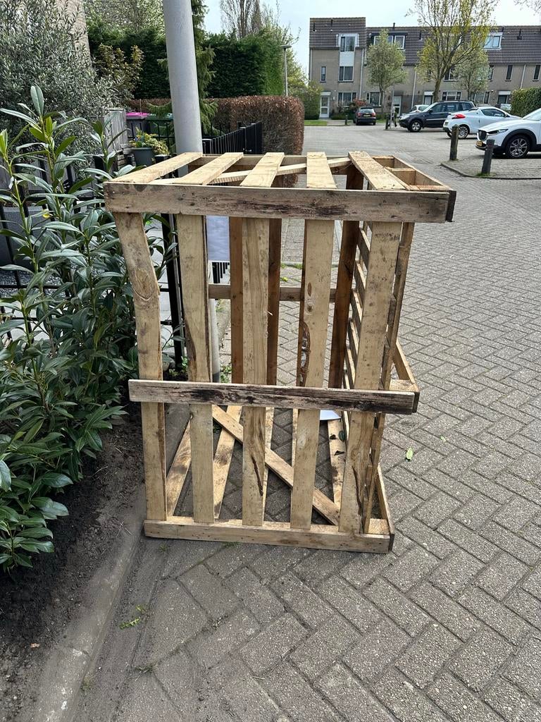 Houten pallet/krat voor opslag of decoratie, Doe-het-zelf en Verbouw, Kratten en Dozen, Ophalen, Gebruikt, 40 tot 60 cm, 75 tot 100 cm