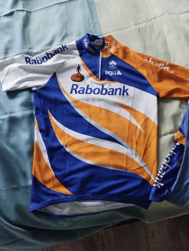 Rabobank fietskledingset kort-kort maat M, Ophalen of Verzenden, Zo goed als nieuw, Bovenkleding, AGU