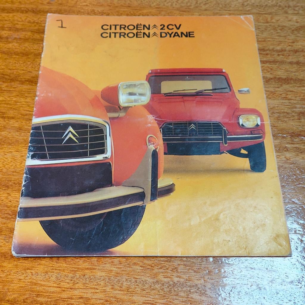 folder Citroën 2cv, Dyane 1975, Gelezen, Ophalen of Verzenden, Citroën, Citroën