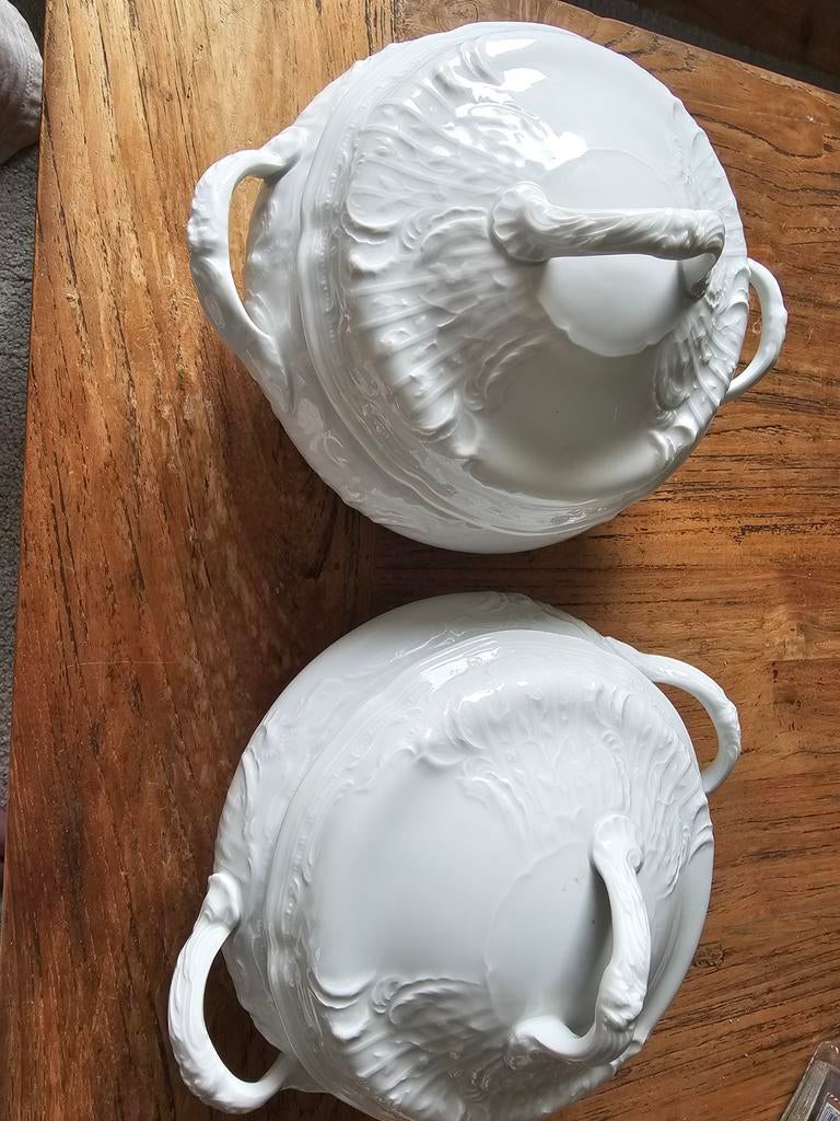 Elegante Rosenthal dekschaal - Klassiek wit porselein, Antiek en Kunst, Antiek | Porselein, Ophalen of Verzenden