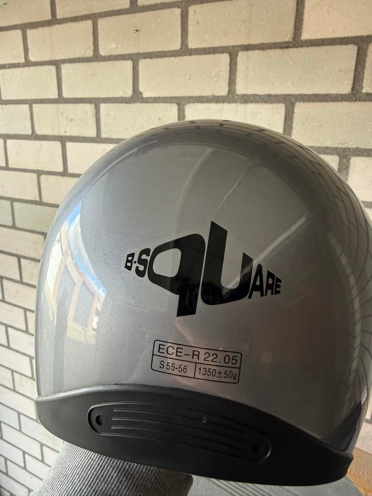 B-SQUARE Jethelm grijs maat S, Motoren, Kleding | Motorhelmen, Overige merken, Heren, Jethelm, Ophalen of Verzenden