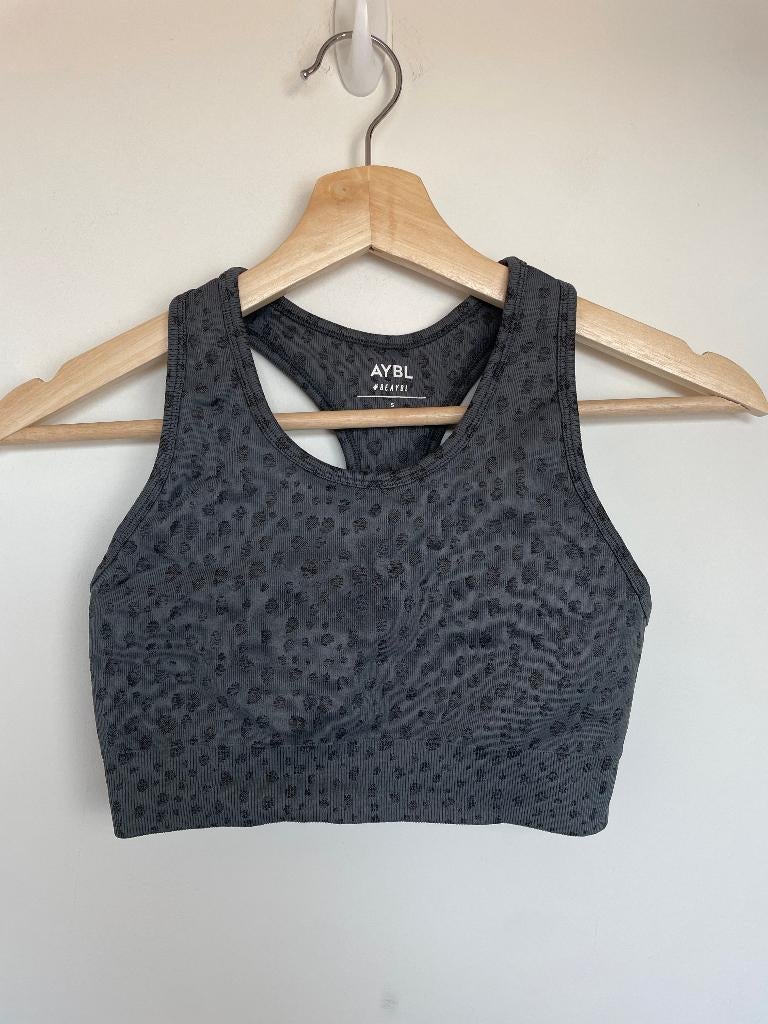 AYBL speckle cropped top charcoal S grijs zwart print, Kleding | Dames, Sportkleding, AYBL, Ophalen of Verzenden, RK BRANDS LTD
