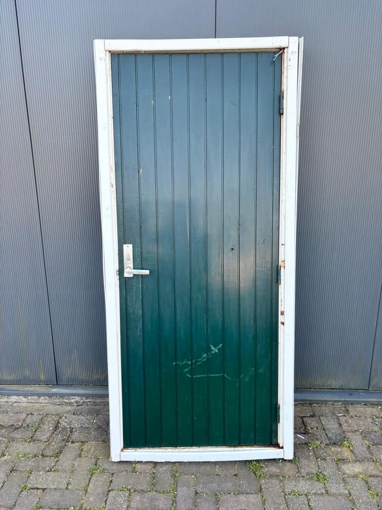 Meerdere hardhouten tuindeur(en) inclusief kozijn, Ophalen, Gebruikt, 200 cm of meer, Minder dan 100 cm