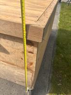 Houten opbergkist met zwenkwielen, Huis en Inrichting, Ophalen, Gebruikt, 100 tot 150 cm, 125 cm of meer