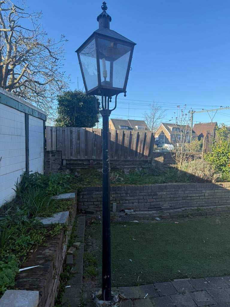 Authentieke lantaarn, Tuin en Terras, Ophalen, Staande lamp, 50 tot 250 watt, IJzer