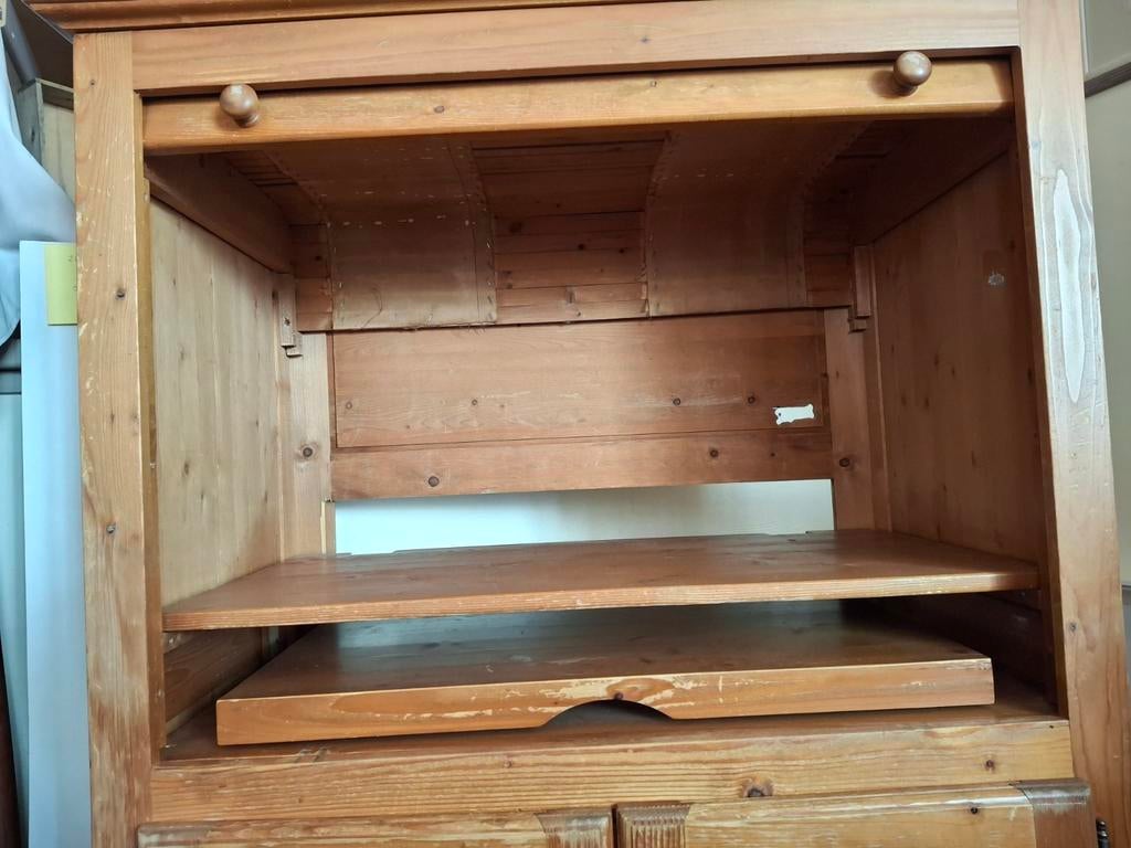 Massief Grenen kast met Rolluik, Huis en Inrichting, Kasten | Televisiemeubels, Ophalen, Gebruikt, 50 tot 100 cm, Minder dan 100 cm