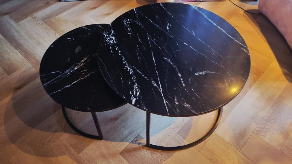 Nieuwe set marmeren salontafels in doos, Ophalen, Nieuw, Trommel