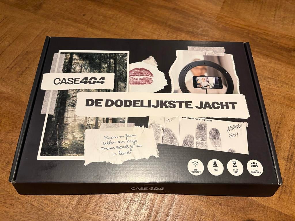Case 404 - De dodelijkste jacht detectivespel, Hobby en Vrije tijd, Gezelschapsspellen | Bordspellen, Een of twee spelers, Ophalen of Verzenden