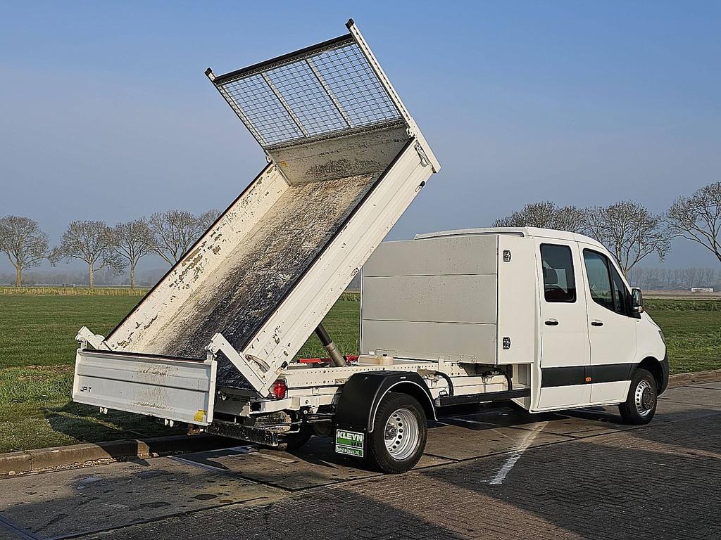 MERCEDES-BENZ SPRINTER 514 dub.cab kipper airco, Auto's, Gebruikt, Euro 6, 143 pk, Wit