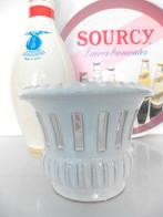 Bloempot wit glans aardewerk retro vintage seventies, Gebruikt, Rond, Binnen, Ophalen of Verzenden