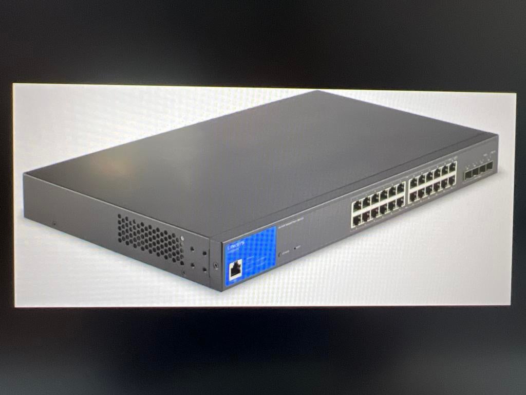 Linksys LGS328MPC 28-poorts Gigabit PoE+ Managed Switch, Computers en Software, Netwerk switches, Ophalen of Verzenden, Zo goed als nieuw