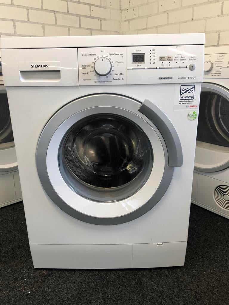 1600 toeren 8kg A+++ Wasmachine Siemens S-16 MET GARANTIE, Ophalen, Minder dan 85 cm, 8 tot 10 kg, Kort programma
