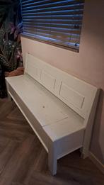 Houten Klepbank 180cm - Veel Opbergruimte!, Ophalen, Gebruikt, Wit, Landelijk