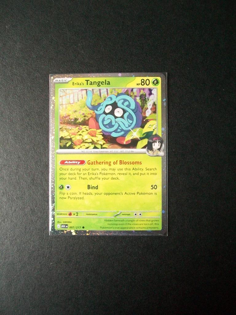 8335 Nieuwe Pokemon Kaart Holo Rare Erika's TANGELA 007/217, Verzenden, Nieuw, Losse kaart, Foil