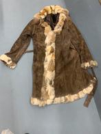Luxe konijnenbont vest - Echt leer, Ophalen of Verzenden, Gedragen, Maat 38/40 (M), Bruin