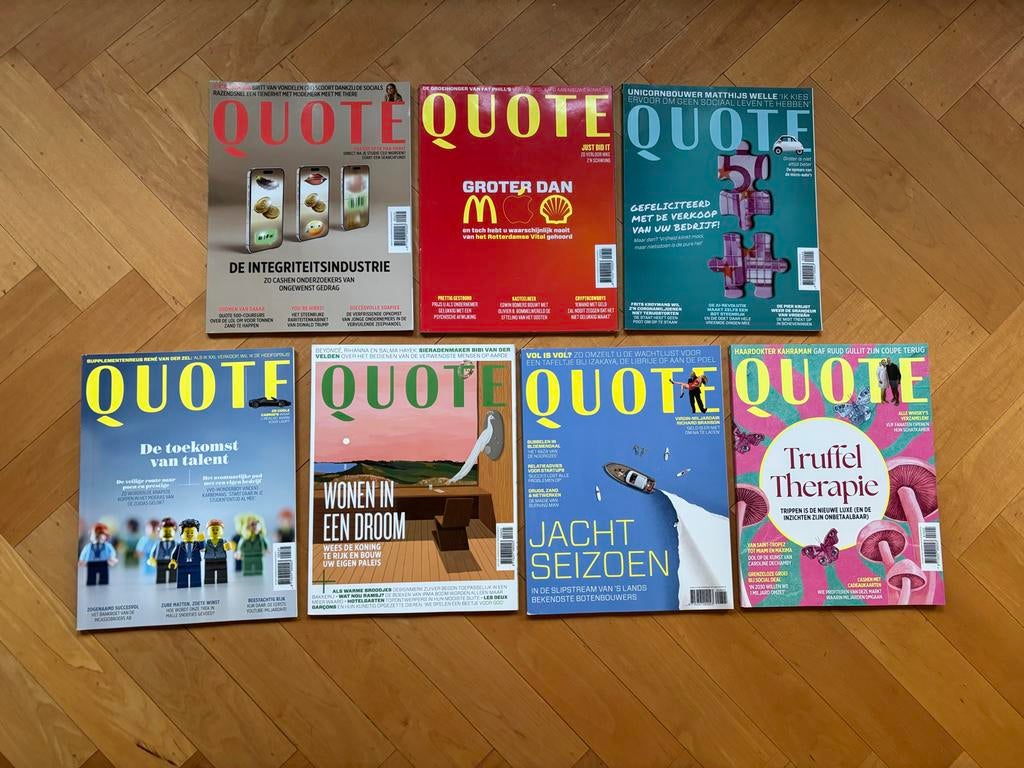 7 Quote tijdschriften glossy magazines uit 2025!, Boeken, Ophalen of Verzenden, Zo goed als nieuw, Overige typen