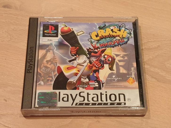 Crash Bandicoot Warped - PlayStation 1 (PS1) Platinum, Spelcomputers en Games, Games | Sony PlayStation 1, Gebruikt, Platform
