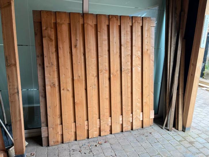 Nieuwe schutting delen, Tuin en Terras, Schuttingen, Nieuw, Hout, 1 tot 2 meter, Minder dan 3 meter, Ophalen