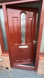Mooie voordeur 92,5 cm breed 211 hoog, Doe-het-zelf en Verbouw, Ophalen of Verzenden, Buitendeur, 200 tot 215 cm