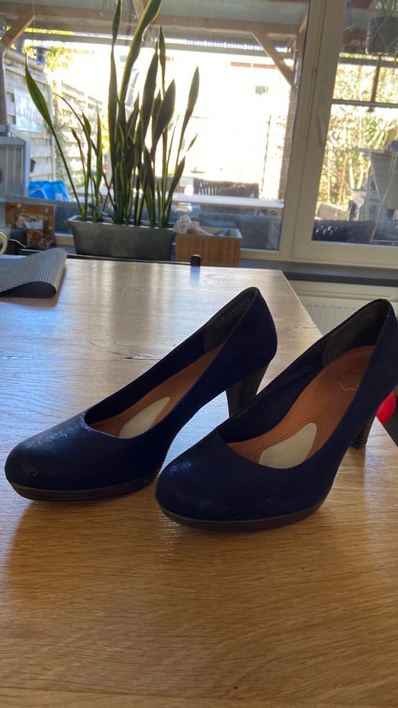 Marco Tozzi blauwe pumps maat 41, Kleding | Dames, Schoenen, Ophalen of Verzenden, Zo goed als nieuw, Blauw