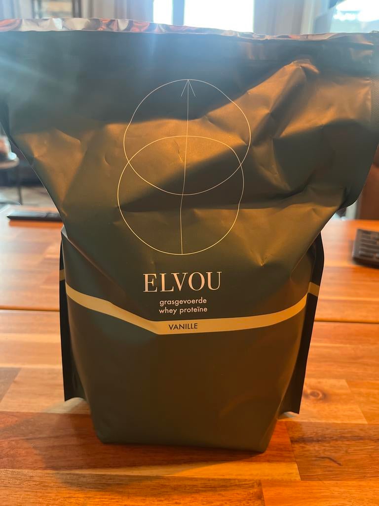 Elvou grasgevoerde whey proteïne vanille, Ophalen of Verzenden, Zo goed als nieuw, Overige typen