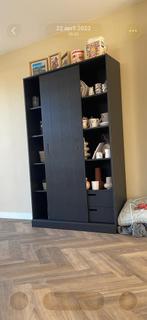 WOOOD Wandkast Move Zwart | 120x200x42 cm, Ophalen, Gebruikt, Met deur(en), 200 cm of meer