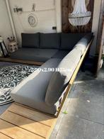 Donkergrijze loungset te koop, Tuin en Terras, Tuinsets en Loungesets, Ophalen, Gebruikt, Bank, 6 zitplaatsen