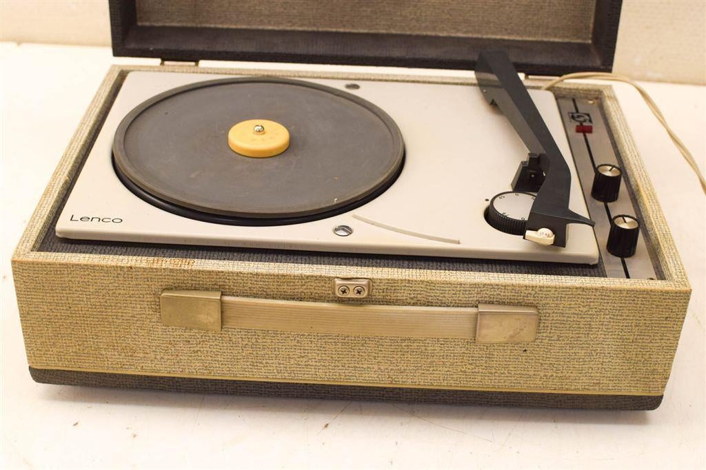 Vintage Lenco platenspeler in koffer 46827, Ophalen of Verzenden, Gebruikt, Thorens