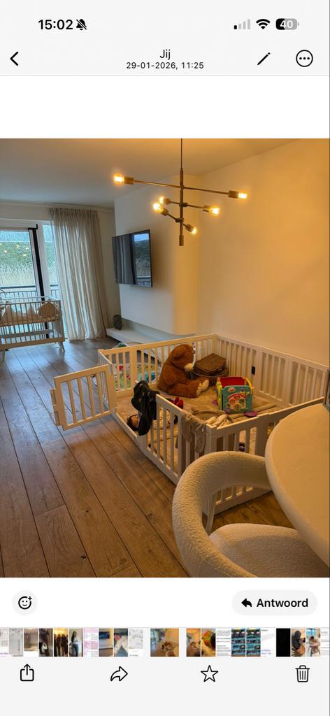 Grote witte grondbox voor baby's en peuters, Ophalen, Gebruikt, Rechthoekig